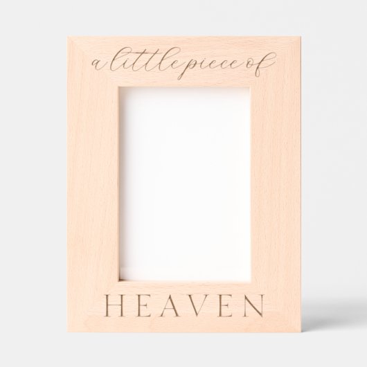 小さな天国ベビー写真枠 レーザー彫刻フレーム (正面)