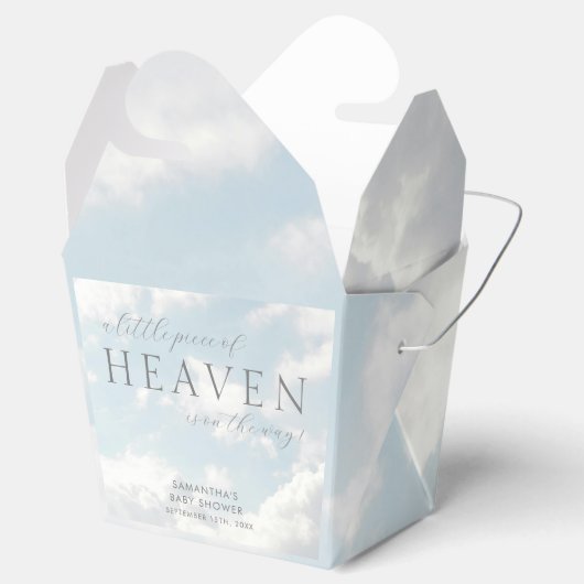 小さな天国雲の赤ちゃんシャワー フェイバーボックス (オープン)