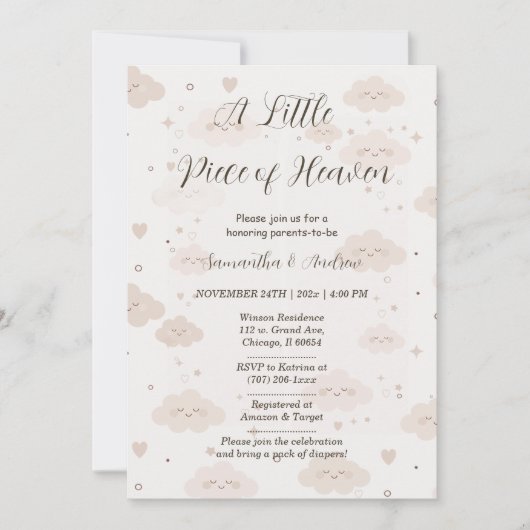 小さな天国 招待状 (正面)