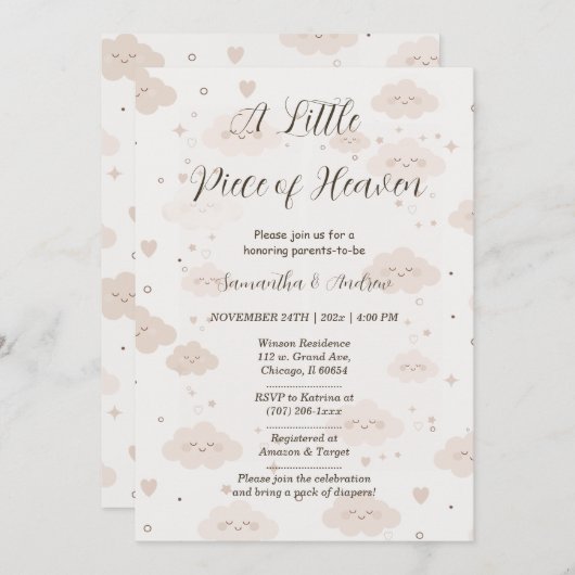 小さな天国 招待状 (正面/裏面)