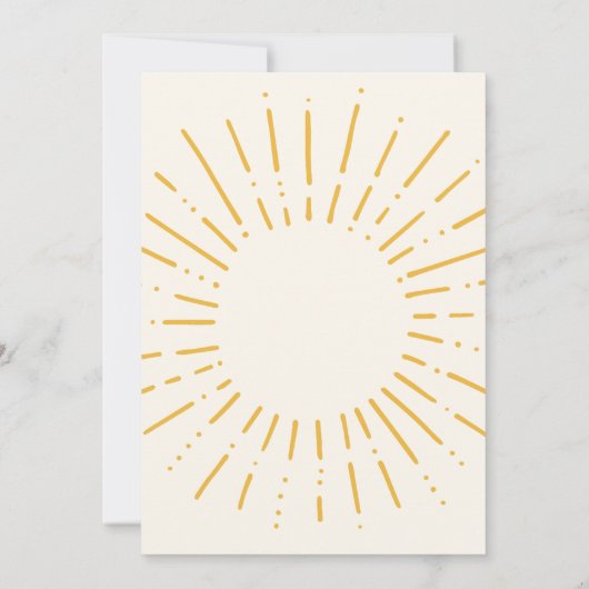 小さな太陽がやってくる お誘いよ、ベイビー 招待状 (裏面)