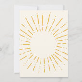 小さな太陽の光が届く 招待状 (裏面)