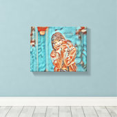 「小さな太陽の光が黄色い」 キャンバスプリント (インサイチュ (ウッドフロア))