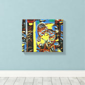 「小さな太陽の光が黄色い」 キャンバスプリント (インサイチュ (ウッドフロア))