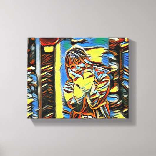 「小さな太陽の光が黄色い」 キャンバスプリント (正面)