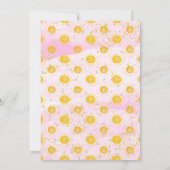 小さな太陽の光 赤ちゃんの女の子の歓迎会 招待状 (裏面)