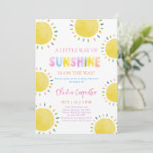 小さな太陽の光 赤ちゃん歓迎会の招待状 招待状 (スタンド正面)