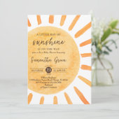 小さな太陽の光 赤ちゃん歓迎会 招待状 (スタンド正面)