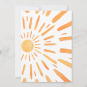 小さな太陽の光 赤ちゃん歓迎会 招待状 (裏面)