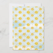 小さな太陽の光 赤ちゃん男の子のお祝い 招待状 (裏面)