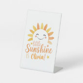 小さな太陽パーソナライズされたの台座標識 台座サイン (正面)