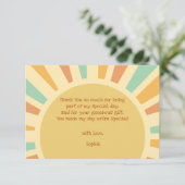 小さな太陽　大きな太陽　光の誕生日 サンキューカード (スタンド正面)