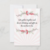 小さな奇跡の到来を祝って！ 招待状 (裏面)