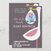 小さな奇跡の到来を祝って！ 招待状 (正面/裏面)