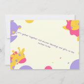 小さな奇跡の到来を祝って! 招待状 (裏面)