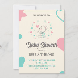 小さな奇跡の到来を祝って！ 招待状