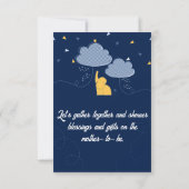 小さな奇跡の到来を祝って！ 招待状 (裏面)