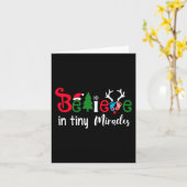 小さな奇跡信じのクリスマスnicuナース カード (黄色い花)