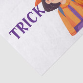 小さな女の子かぼちゃのトリックまたはトリート 薄葉紙 (詳細)