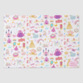 小さな女の子かわいらしプリンセス童話パターン 薄葉紙 (正面)