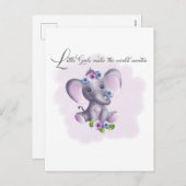 小さな女の子が世界を甘くする シーズンポストカード (正面/裏面)