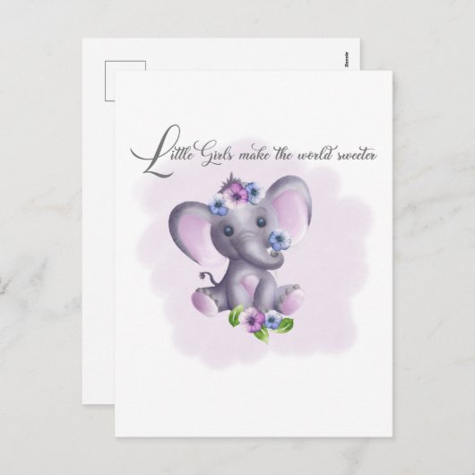 小さな女の子が世界を甘くする シーズンポストカード (正面/裏面)