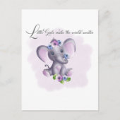 小さな女の子が世界を甘くする シーズンポストカード (正面)