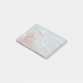 小さな女の子で白い帽子とビーチ ポストイット (アングル)