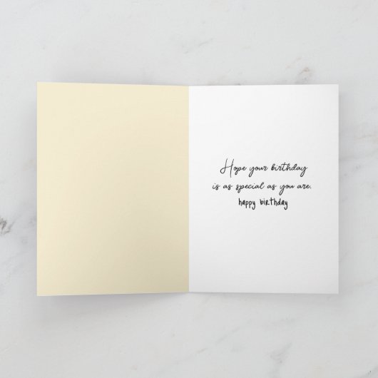 小さな女の子とカーフレインバーン カード (内部)