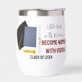 小さな女の子と夢の熱ワインタンブラー (左面)