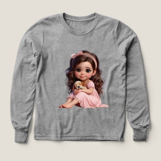 小さな女の子と子犬と良い夜ナターシャU (デザイン正面)