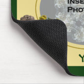 小さな女の子と子犬の写真 マウスパッド (コーナー)