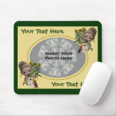 小さな女の子と子犬の写真 マウスパッド (マウス)