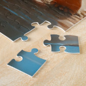 小さな女の子と少年の建物サンドキャッスル ジグソーパズル (側面)