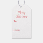 小さな女の子と彼女の馬の素朴クリスマス ギフトタグ (裏面)