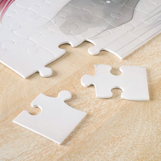 小さな女の子と彼女の馬の素朴クリスマス ジグソーパズル (側面)