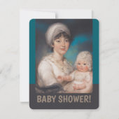 小さな女の子と母CC0981赤ちゃんシャワー招待状 招待状 (正面)
