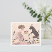 小さな女の子と犬の校正 招待状 (スタンド正面)