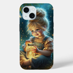 小さな女の子と稲妻バグ iPhone 15ケース