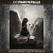 小さな女の子と花。美しい救数 薄葉紙