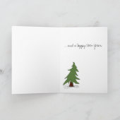 小さな女の子と雪だるまクリスマスカード シーズンカード (内部)