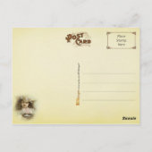 小さな女の子と鳥の巣を持つチョコレート広告 ポストカード (裏面)