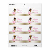 小さな女の子に感謝の気持ちを込めたウォーターボトルラベル ラベル (フルシート)