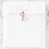 小さな女の子に感謝 Angel Baby Shower ラウンドシール (バッグ)