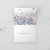 小さな女の子のきらきら光る魔法誕生日カード カード (内部)