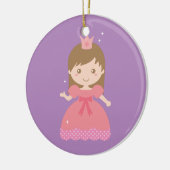 小さな女の子のためにピンクかわいいプリンセス セラミックオーナメント (左)