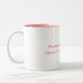 小さな女の子のためにピンクかわいいプリンセス ツートーンマグカップ (左)