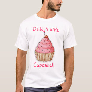 小さな女の子のためのカップケーキ、お父さんの少しカップケーキ Tシャツ
