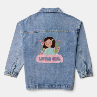 小さな女の子のデザインのデニムジャケット デニムジャケット