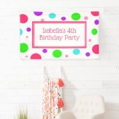小さな女の子のパーソナライズされた誕生日バナー 横断幕 (インサイチュ)